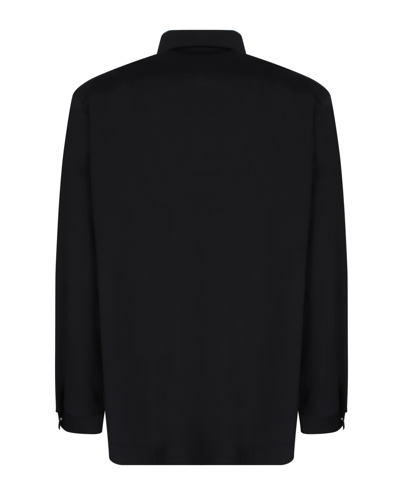 Givenchy Shirt With Zip Closure And 4g Logo In Wool - Black シャツ