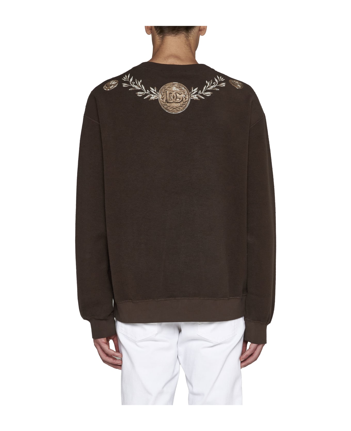 Dolce & Gabbana Coin Print Sweatshirt - brown