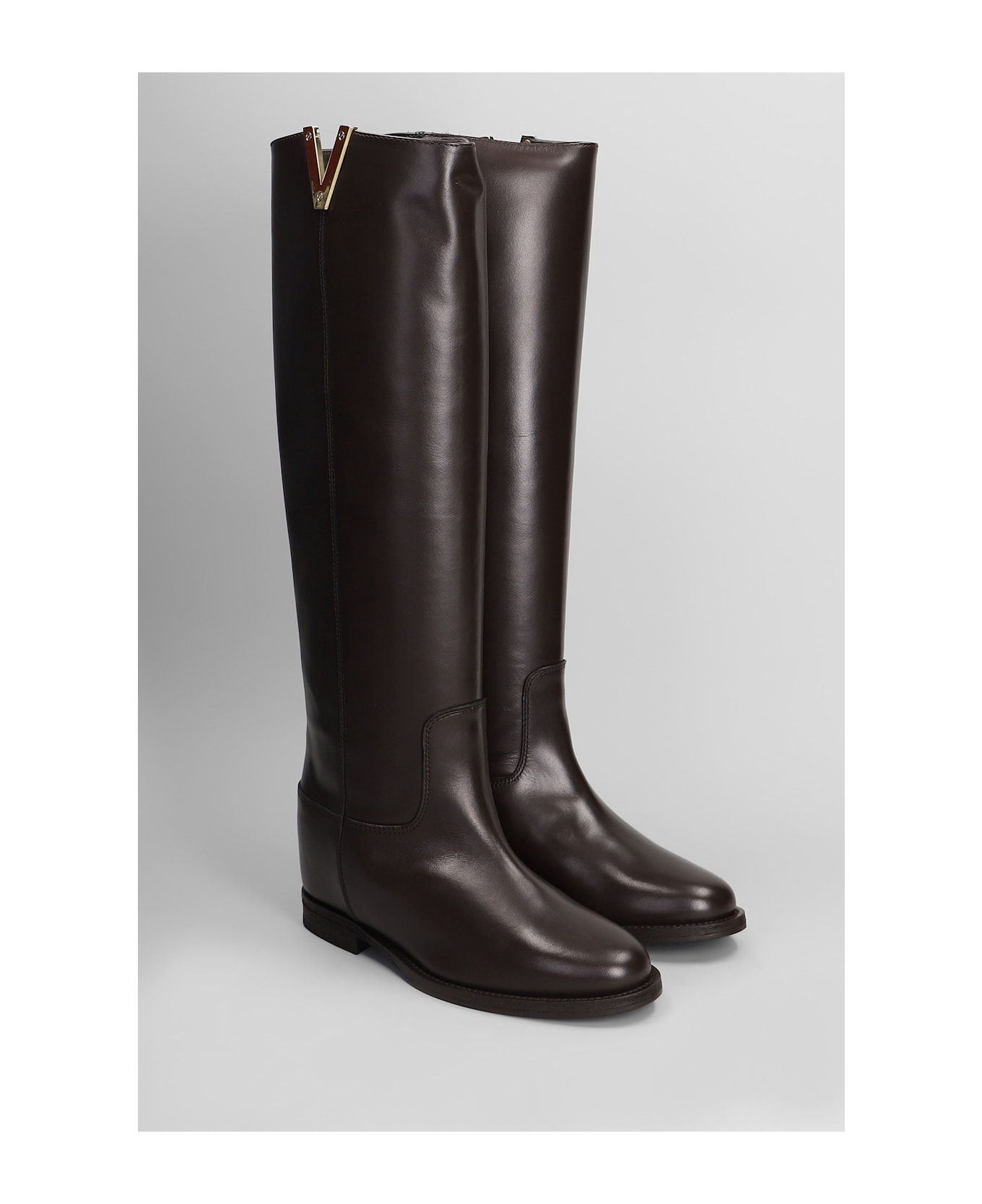 Via Roma 15 In Dark Brown Leather - dark brown