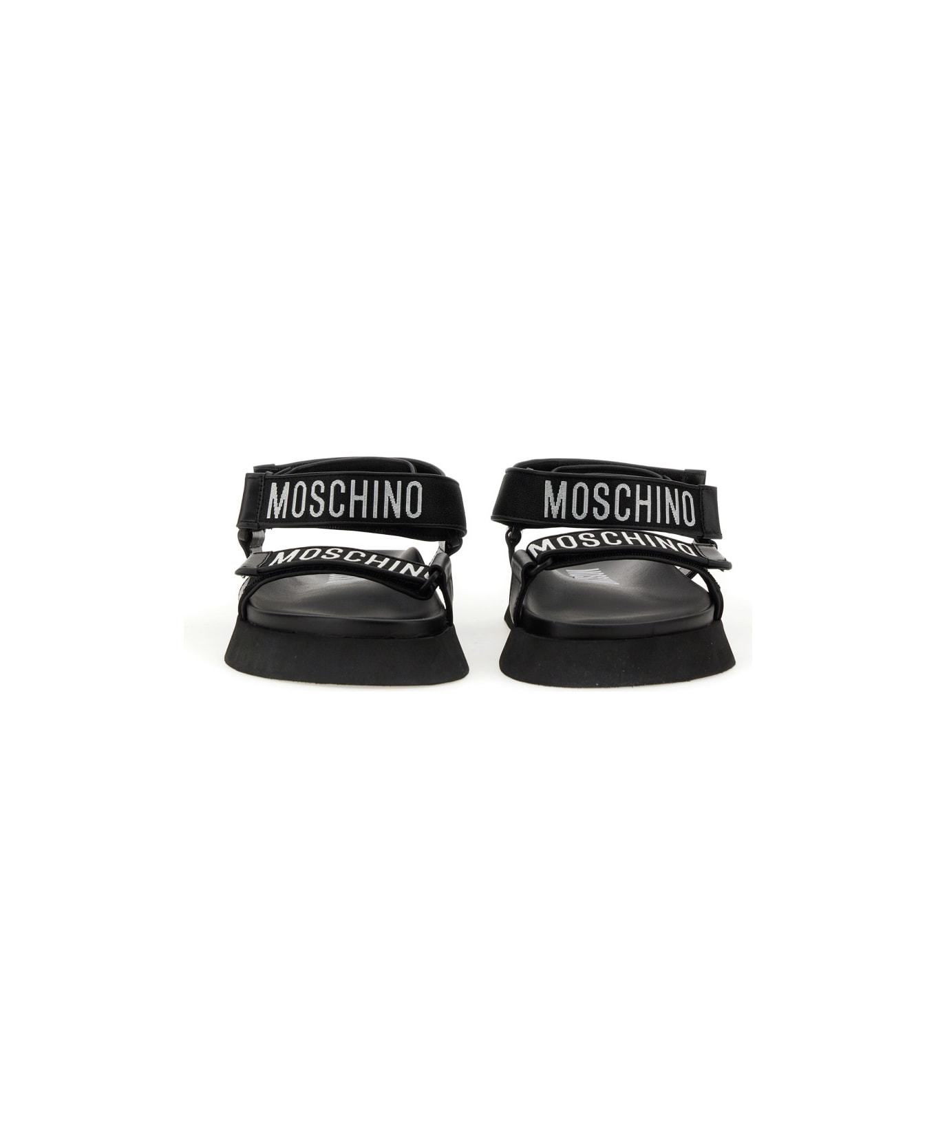 Moschino Sandal With Logo - Nero