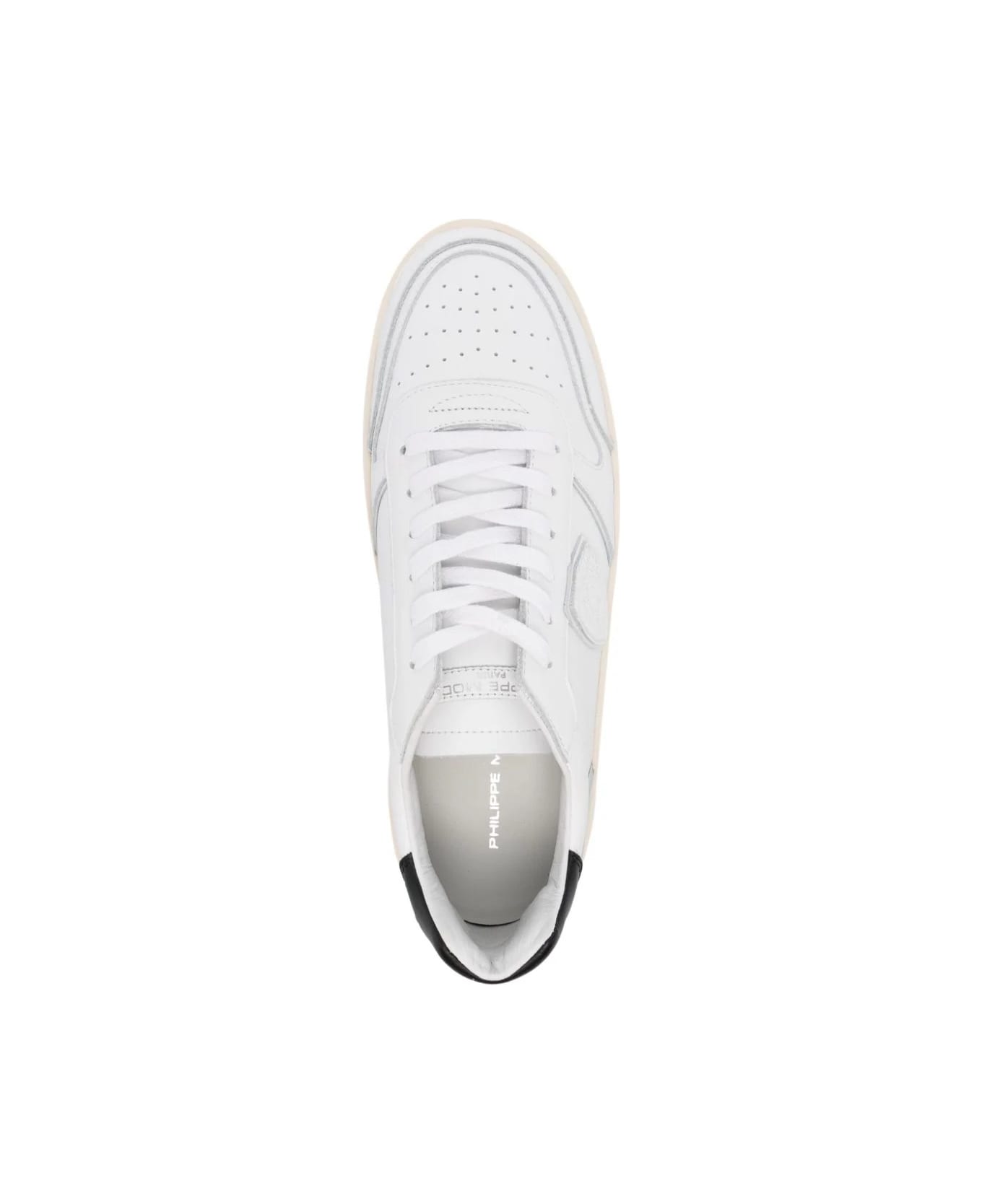 Philippe Model Nice Low Sneakers - White And Black - White