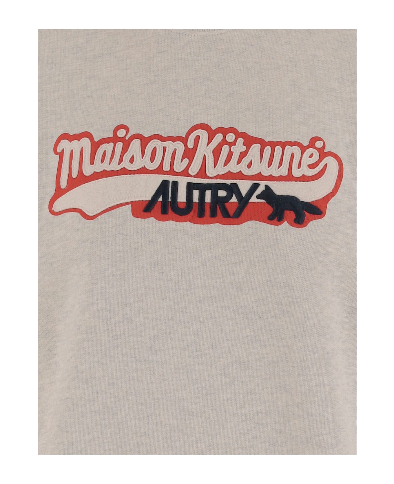 Autry X Maison Kitsune Cotton Sweatshirt - Grey