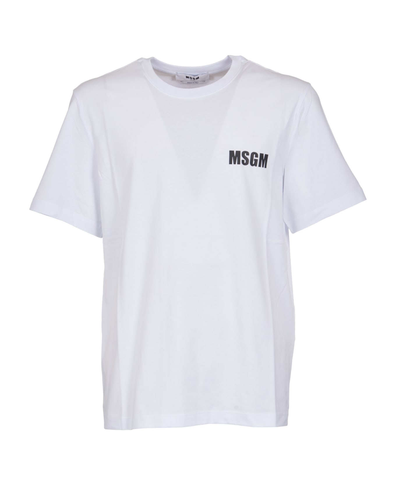 MSGM Chest Logo Regular T-shirt - Optical White シャツ