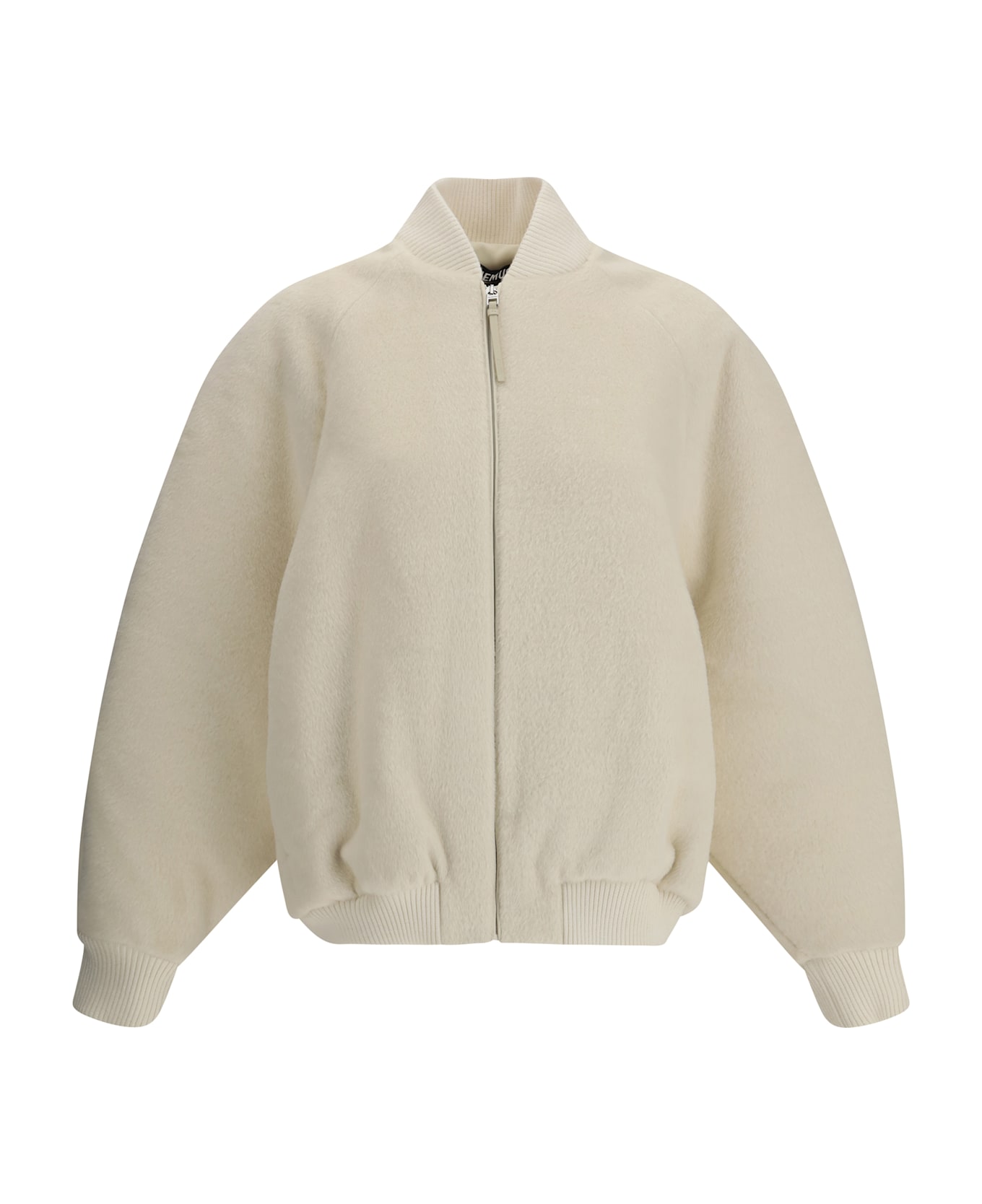 Jacquemus The Le Blouson Pilu Jacket In White Alpaca Wool