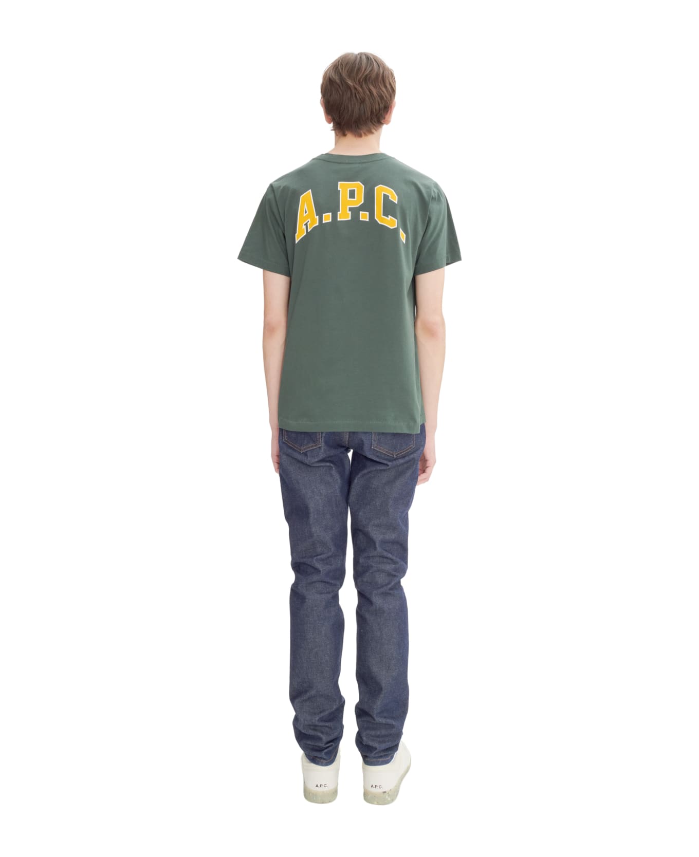 A.P.C. T-shirt Standard University - Kaf Vert Fonce