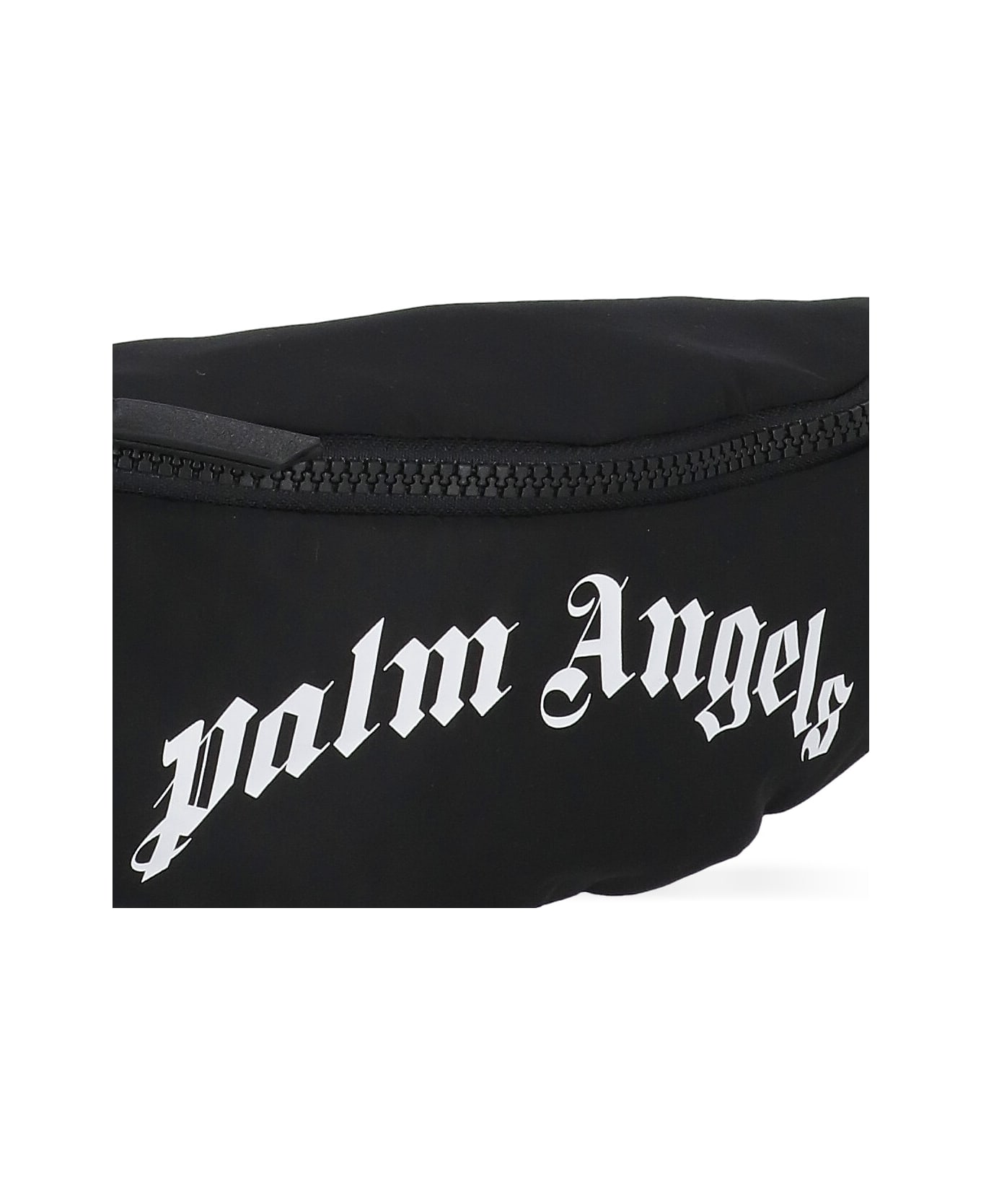 Palm Angels Curved Logo Fanny Pack Pouch - Black