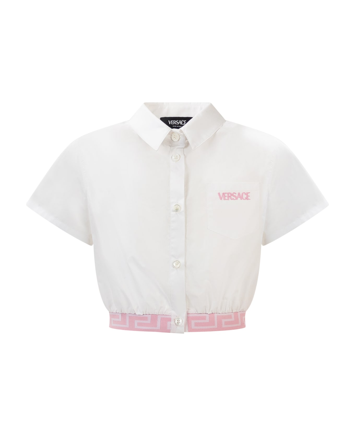 Versace Greca Shirt - BIANCO-ROSA シャツ
