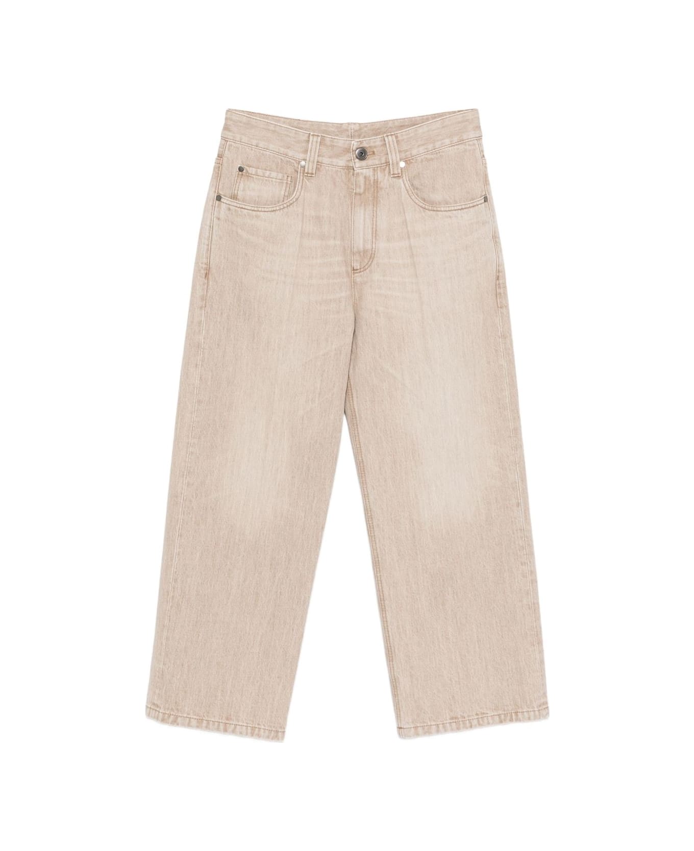 Brunello Cucinelli Beige Cotton Five-pocket - Beige