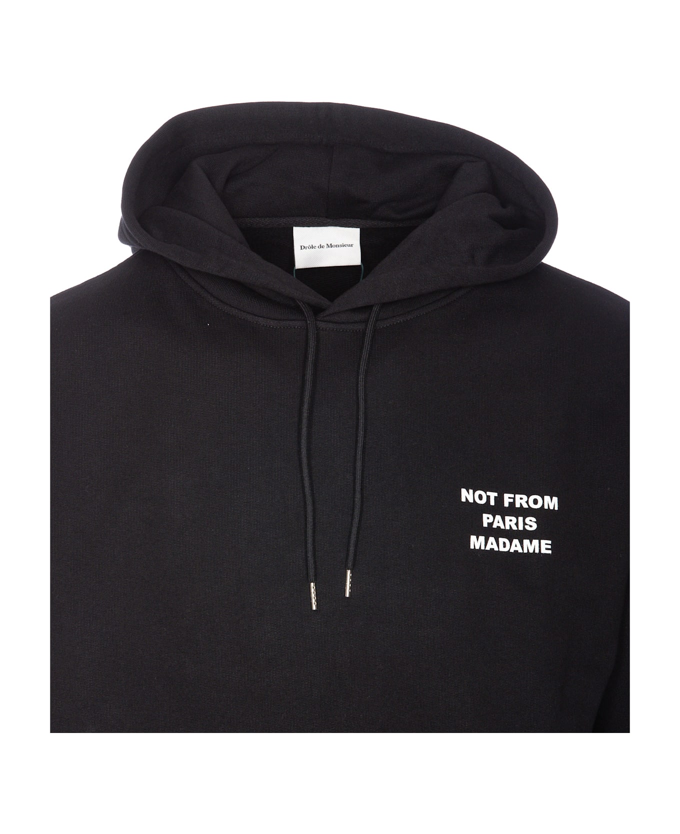 Drôle de Monsieur Le Slogan Hoodie - Black