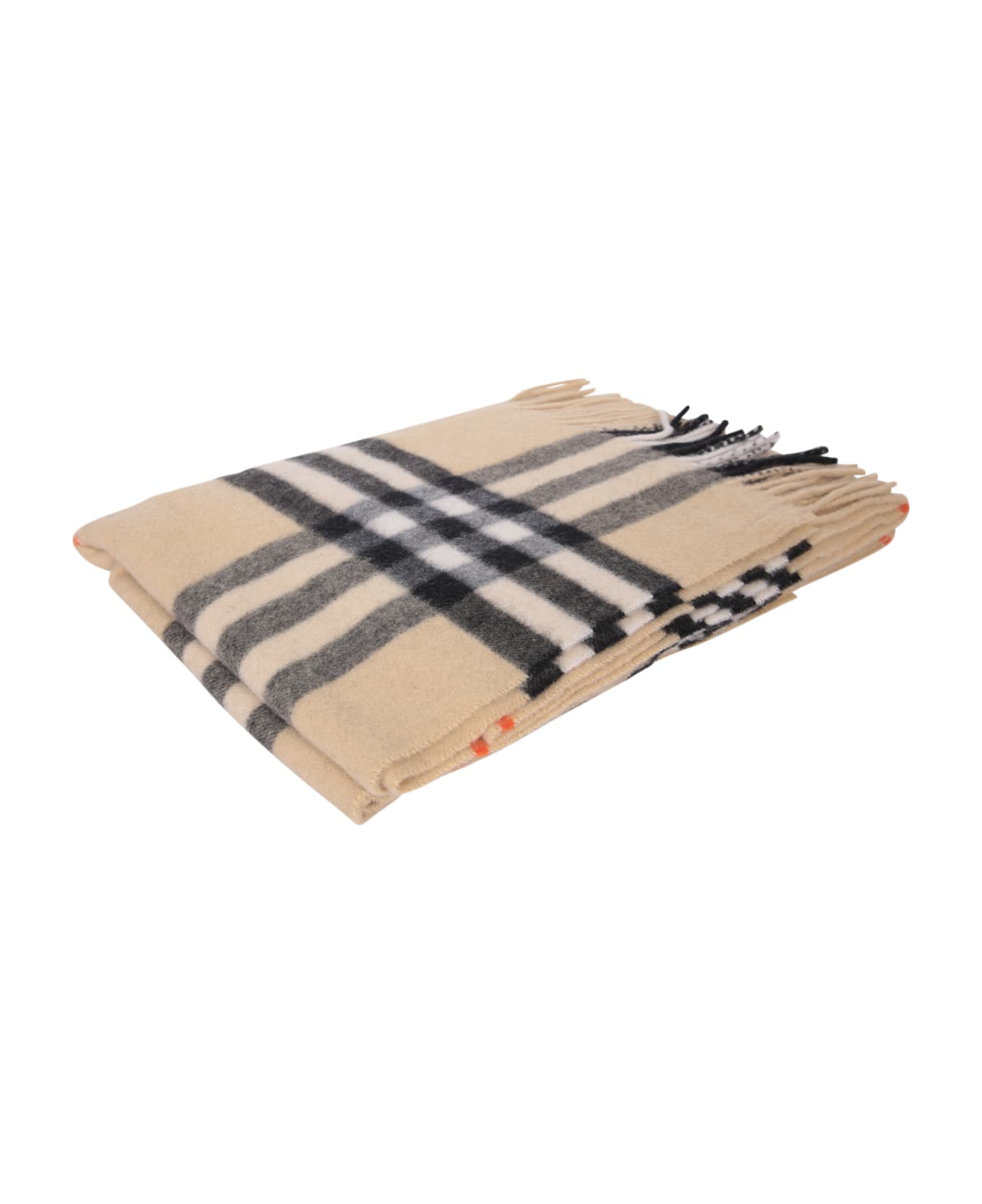 Burberry Cashmere Check Scarf - SAND