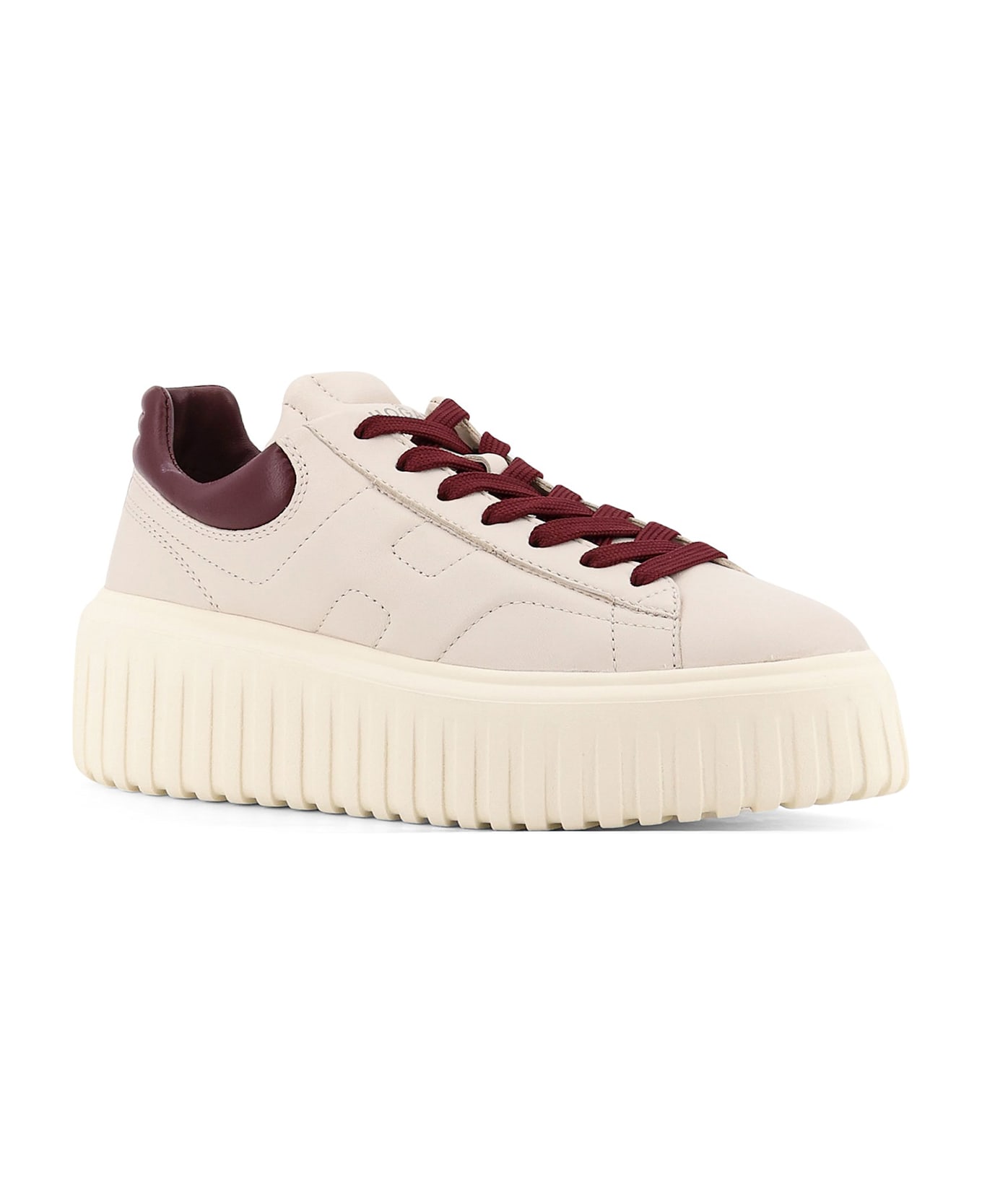 Hogan H-stripes Leather Low-top Sneakers - Beige/marrone