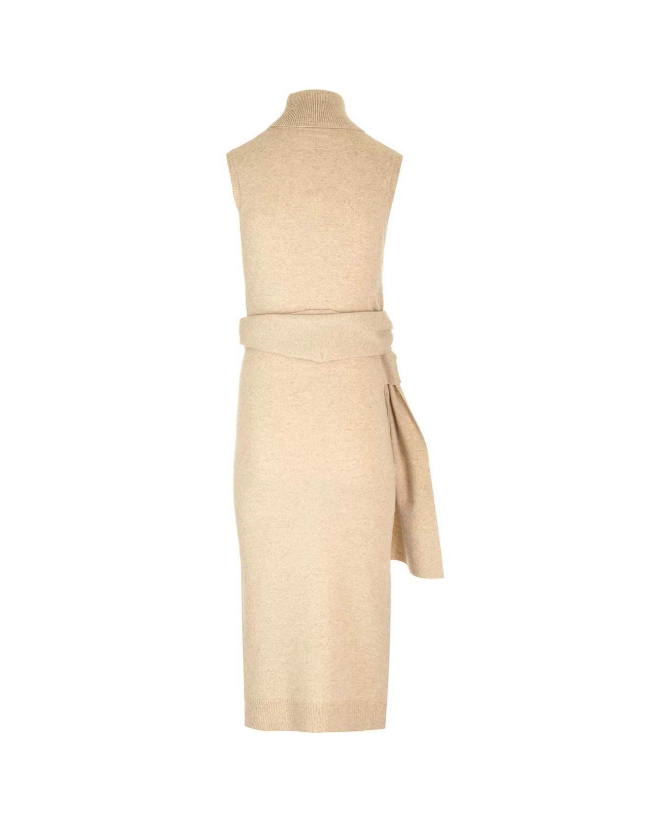 MM6 Maison Margiela Midi Dress - Beige