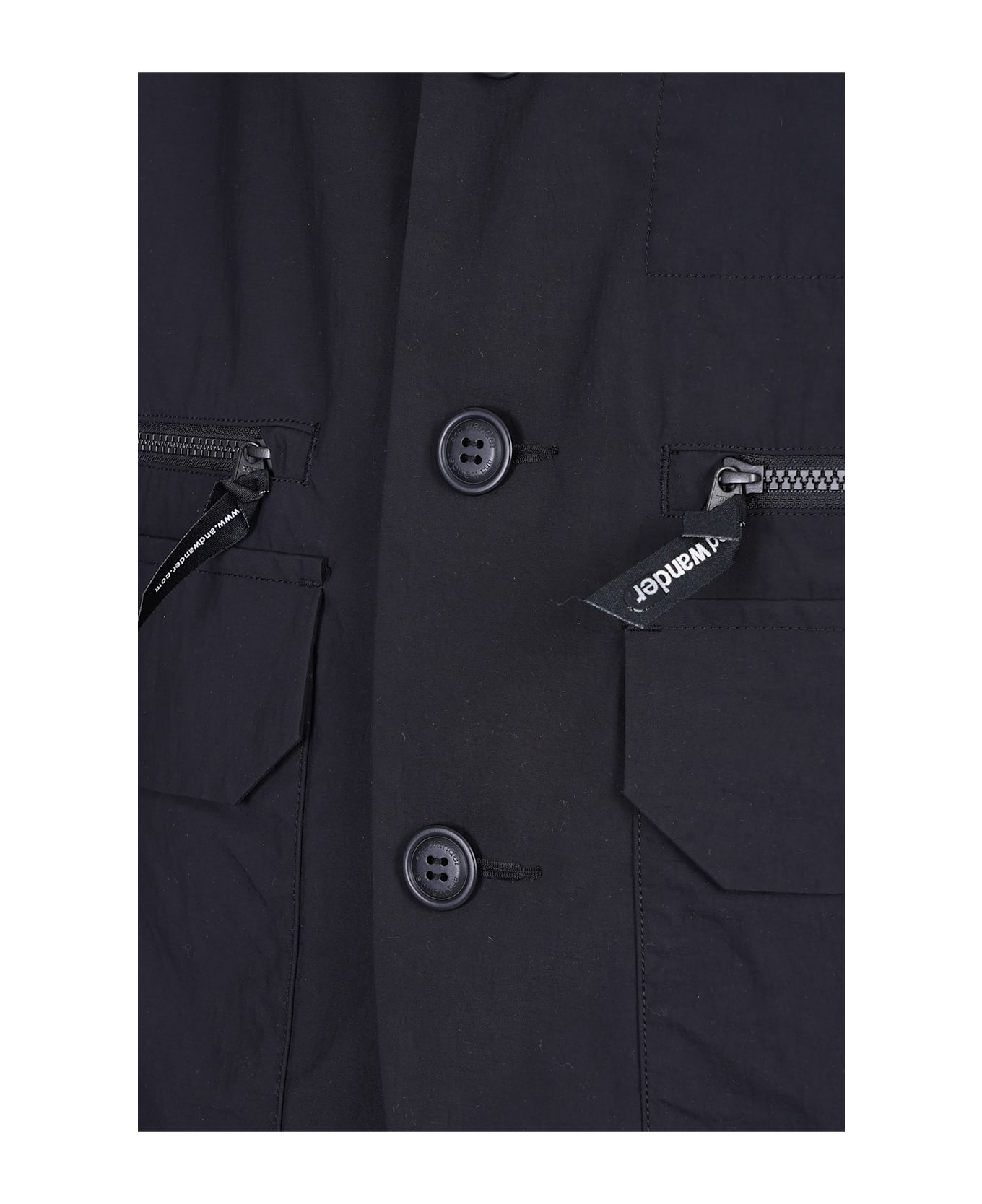 And Wander Blazer In Black Nylon - black