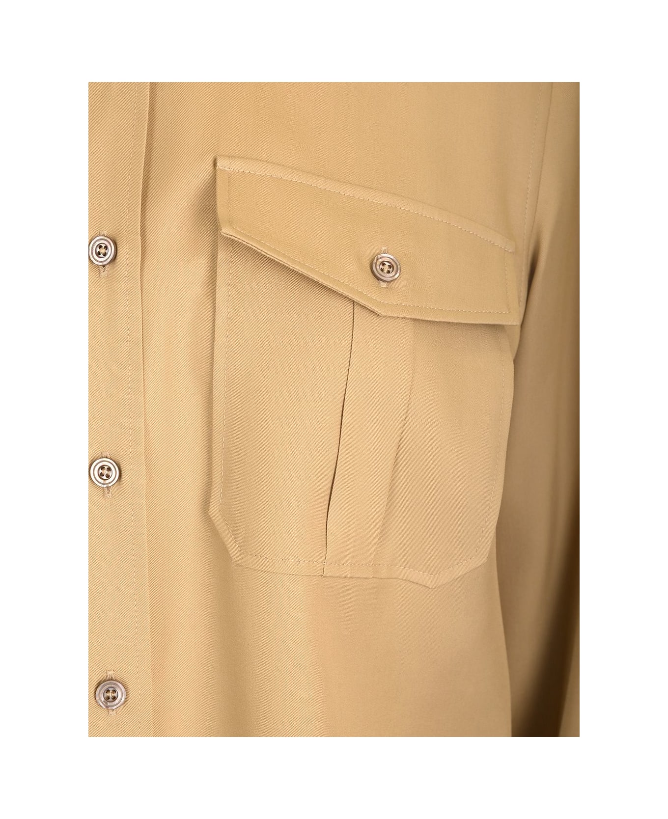 Tom Ford Safari- Style Shirt - Beige