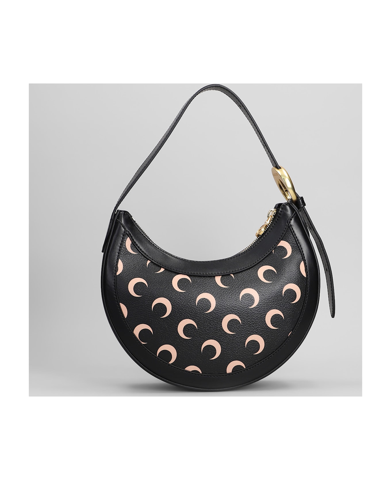 Marine Serre Shoulder Bag In Black Polyuretan - black