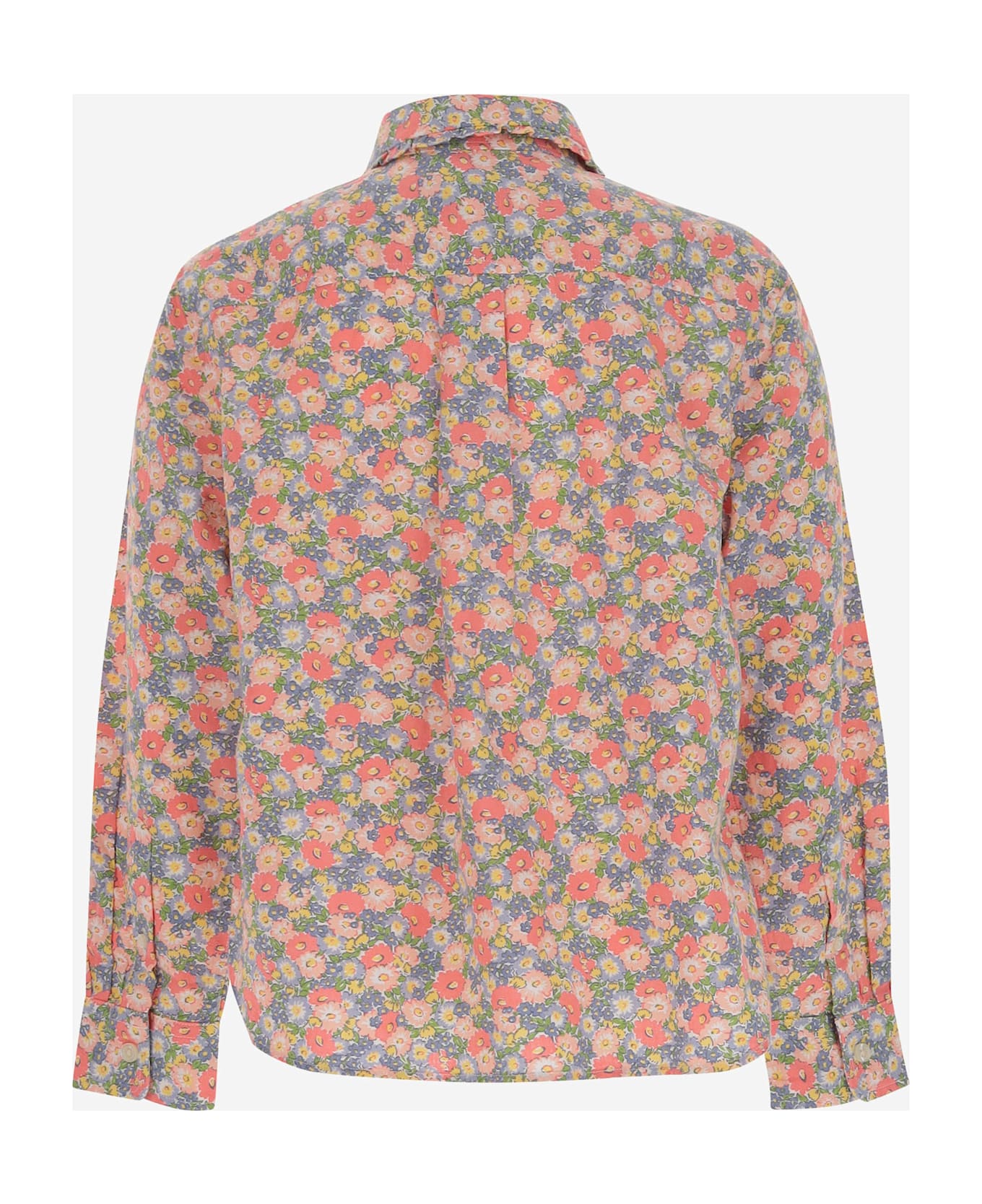 Polo Ralph Lauren Linen And Cotton Shirt With Floral Pattern - Red