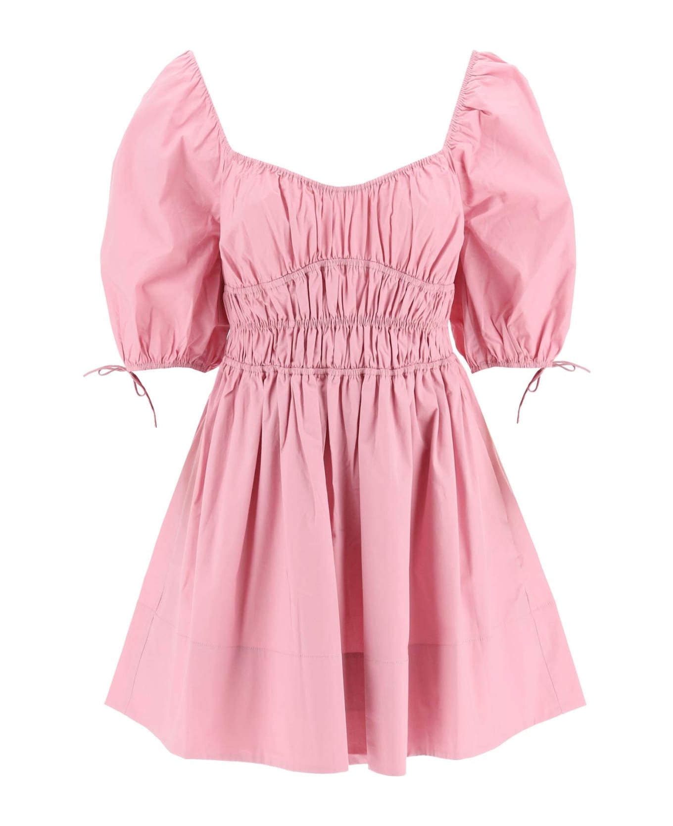 STAUD 'faye' Mini Cotton Dress - QUARTZ (Pink)