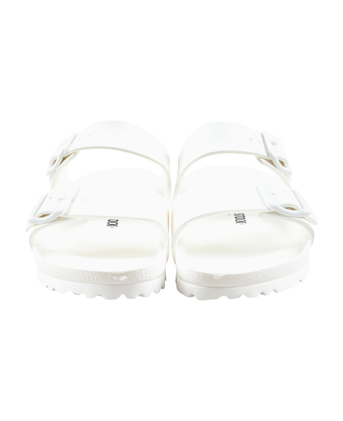 Birkenstock White Sandals "arizona Eva" For Kids With Logo - White