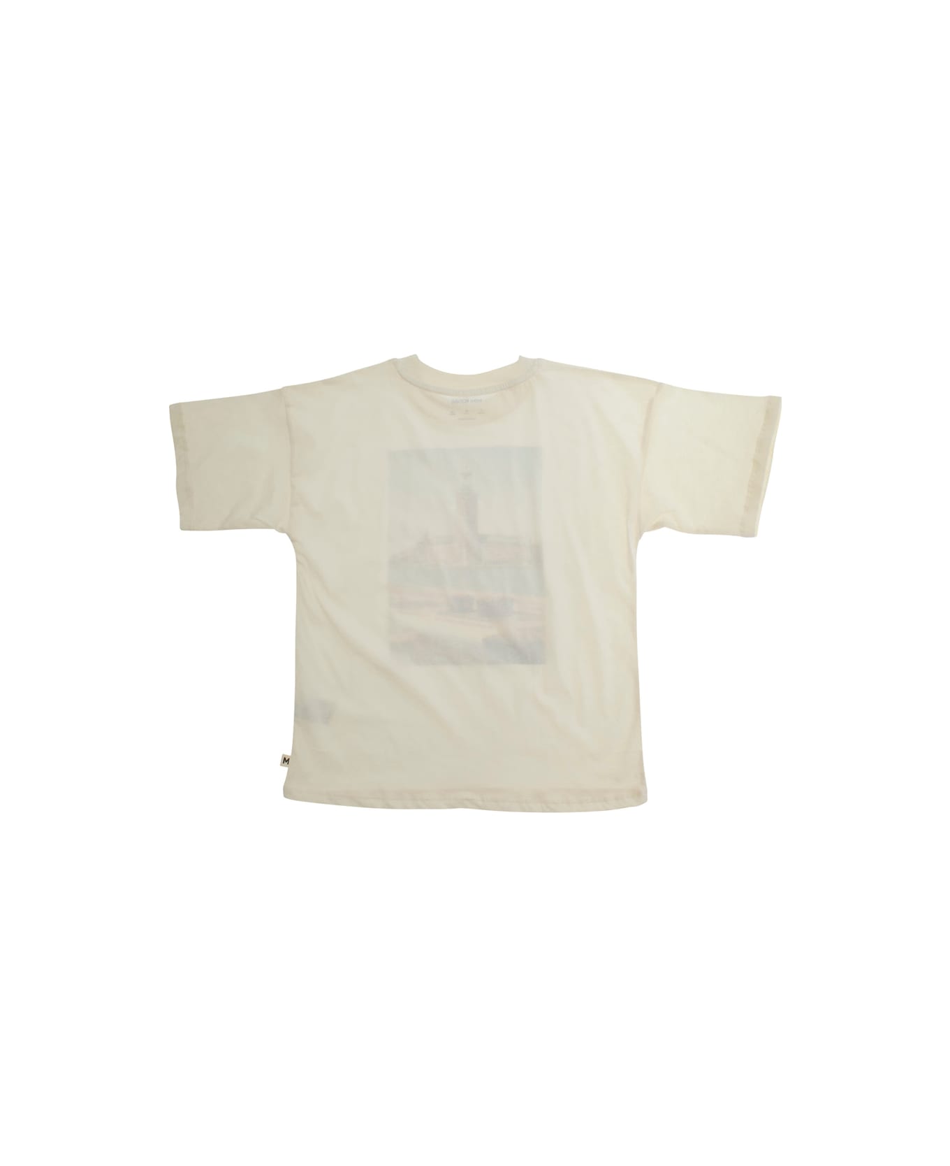 Mini Rodini 
city Hall
 White Crewneck T-shirt With Maxi Print On The Front In Cotton Boy - White