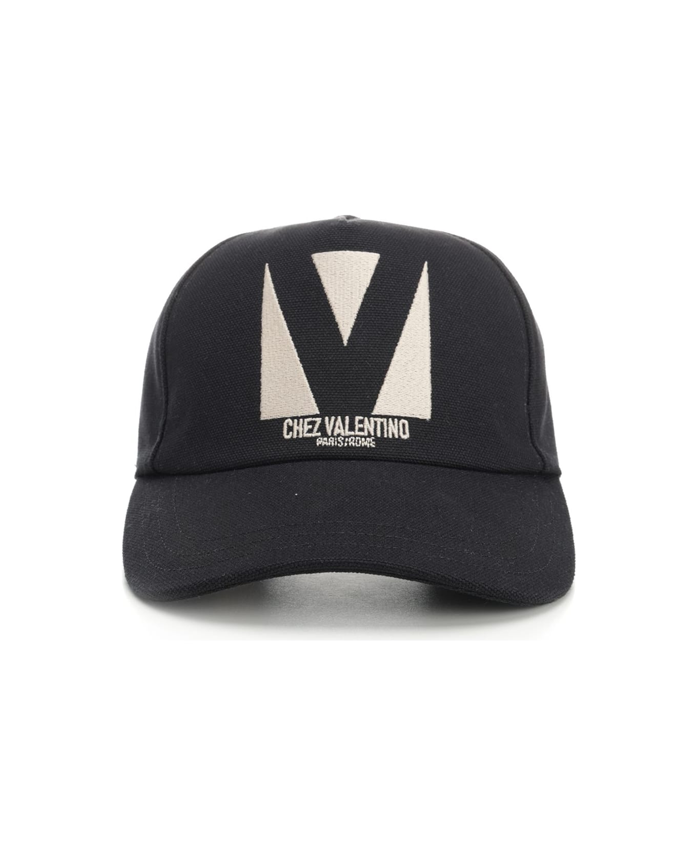 Valentino Garavani Cotton Baseball Hat - Black