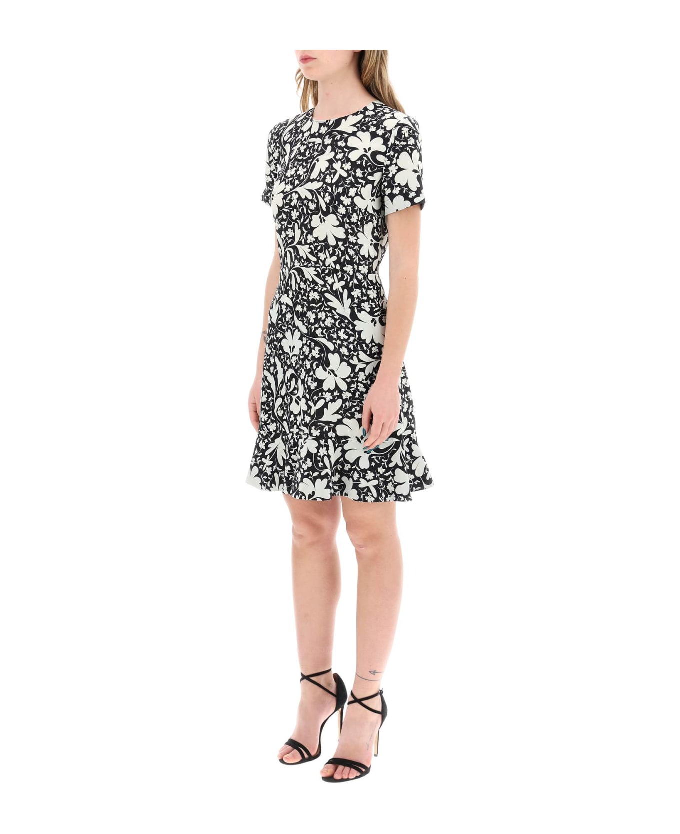 Stella McCartney Floral Silk Mini Dress By Stella\n\niconic Floral - MULTICOLOR BLACK (Black)