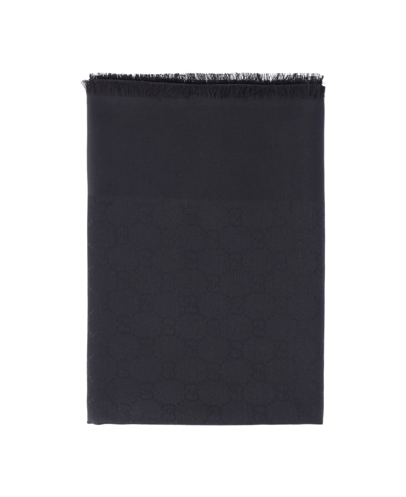 Gucci 
gg
 Silk And Cotton Shawl - Black
