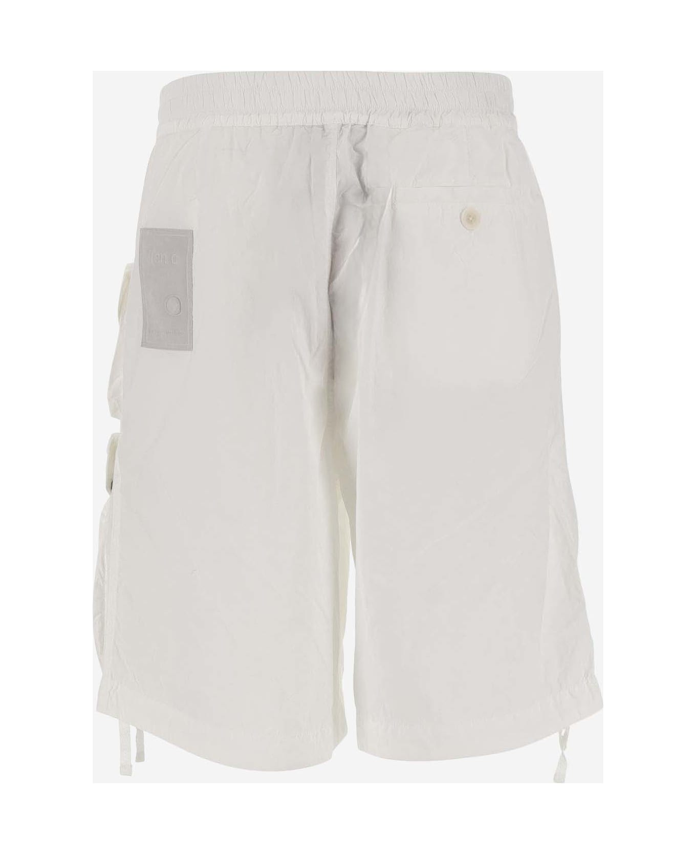 Ten C Nylon Cargo Shorts - White