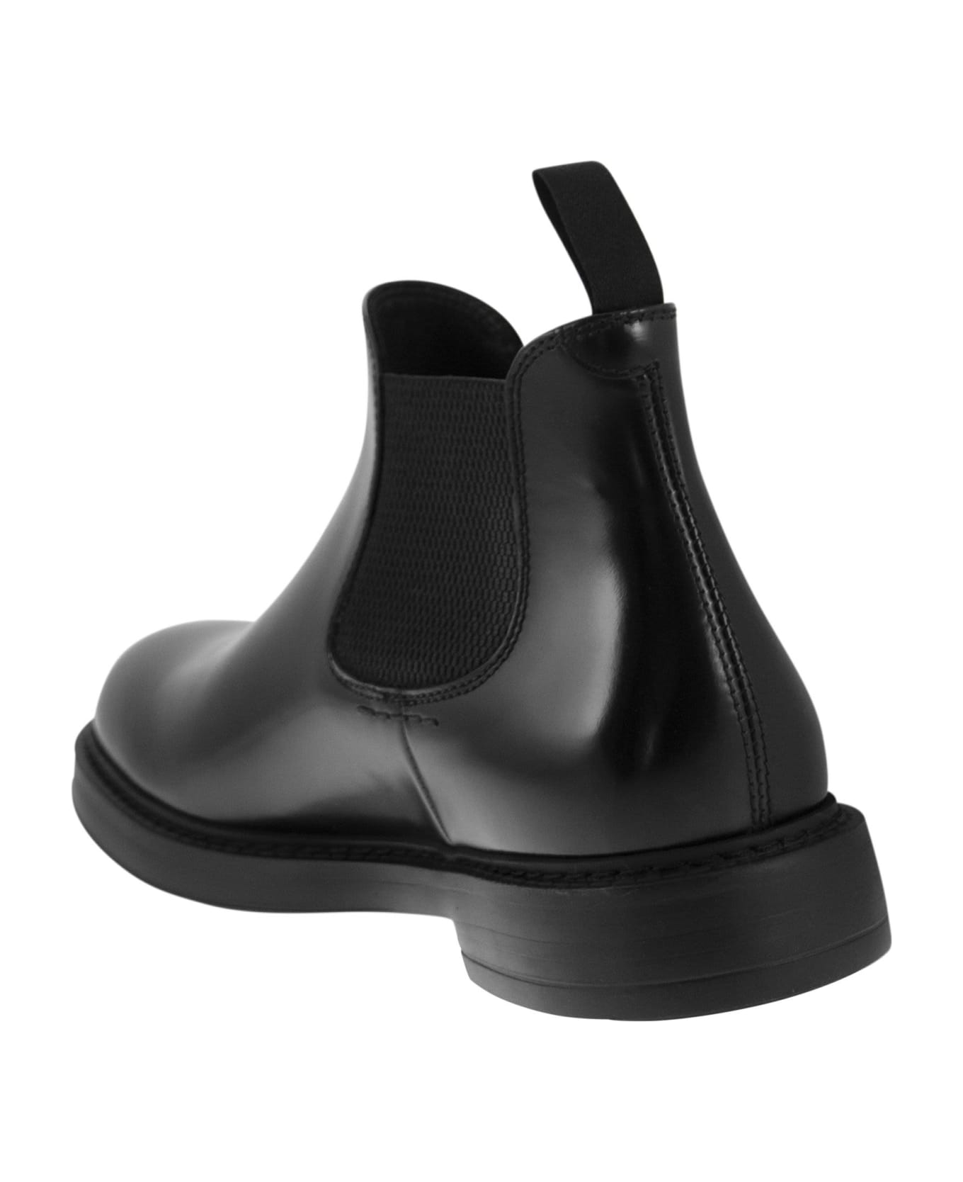 Doucal's Chelsea Leather Ankle Boot - Black ブーツ