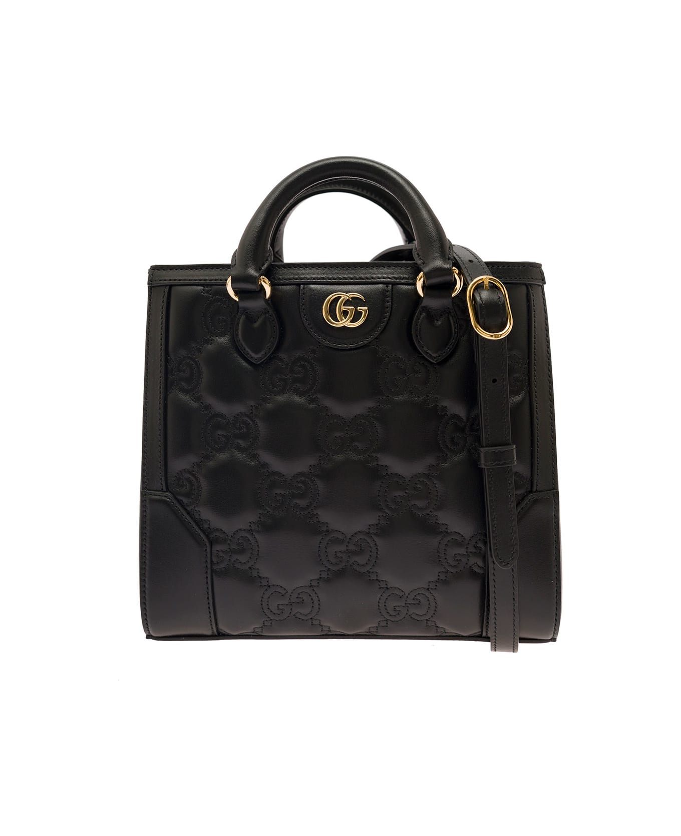 Gucci Hbg Gg Matelasse Lion Gg Mat - Black