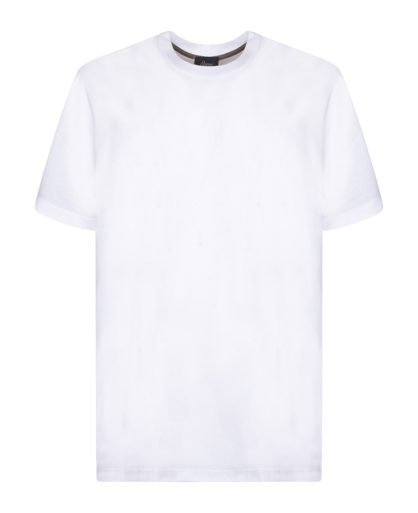 Brioni Golf Logo White Polo Shirt - White