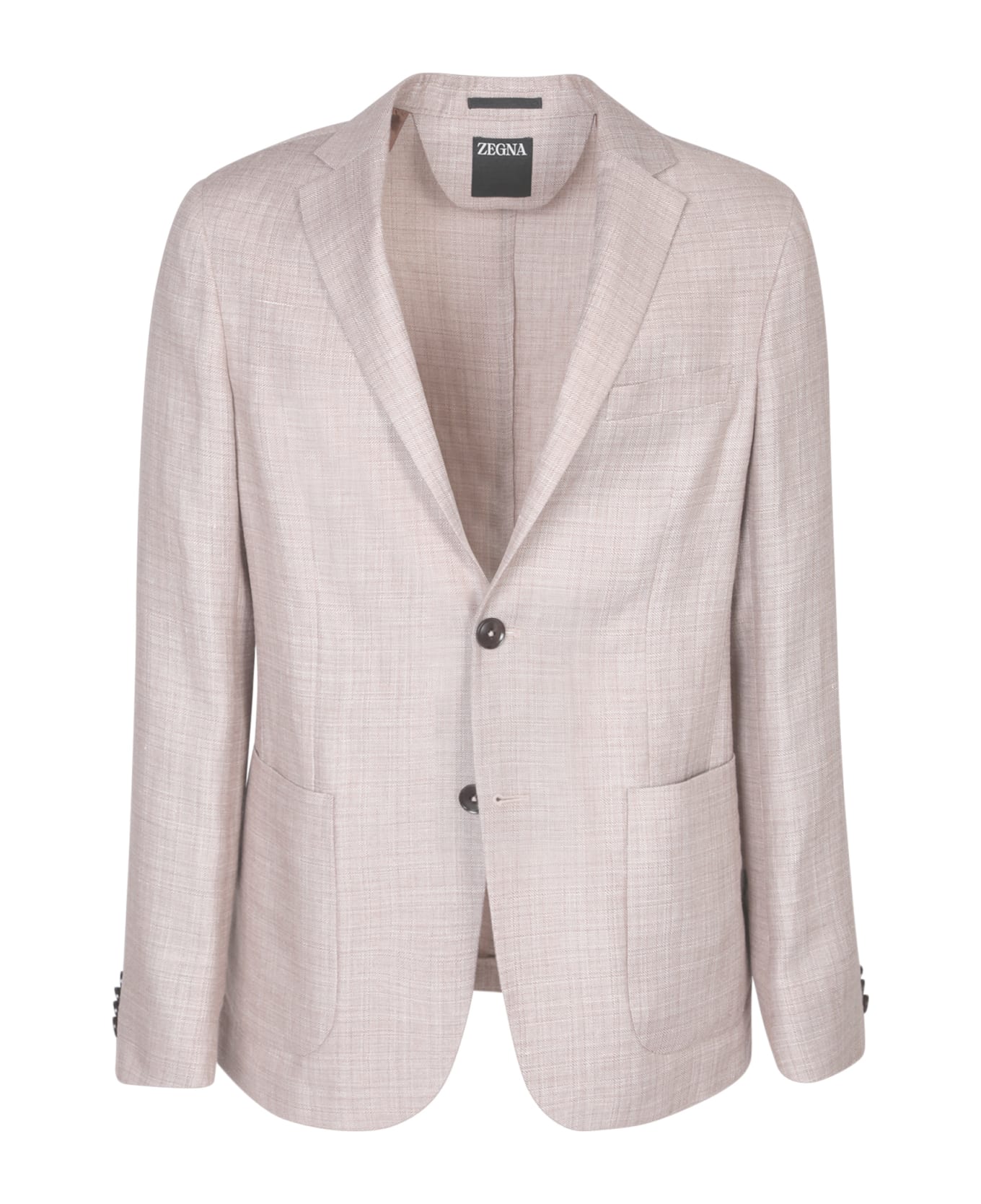 Zegna Wool-linen Beige Blazer - Beige