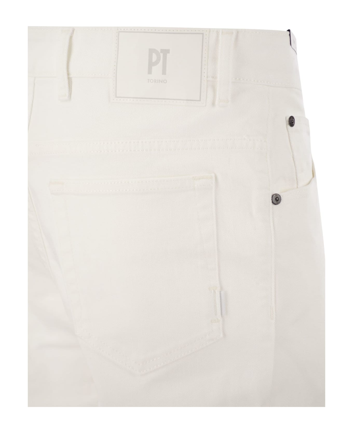 PT Torino Rebel- Straight-leg Jeans - White デニム