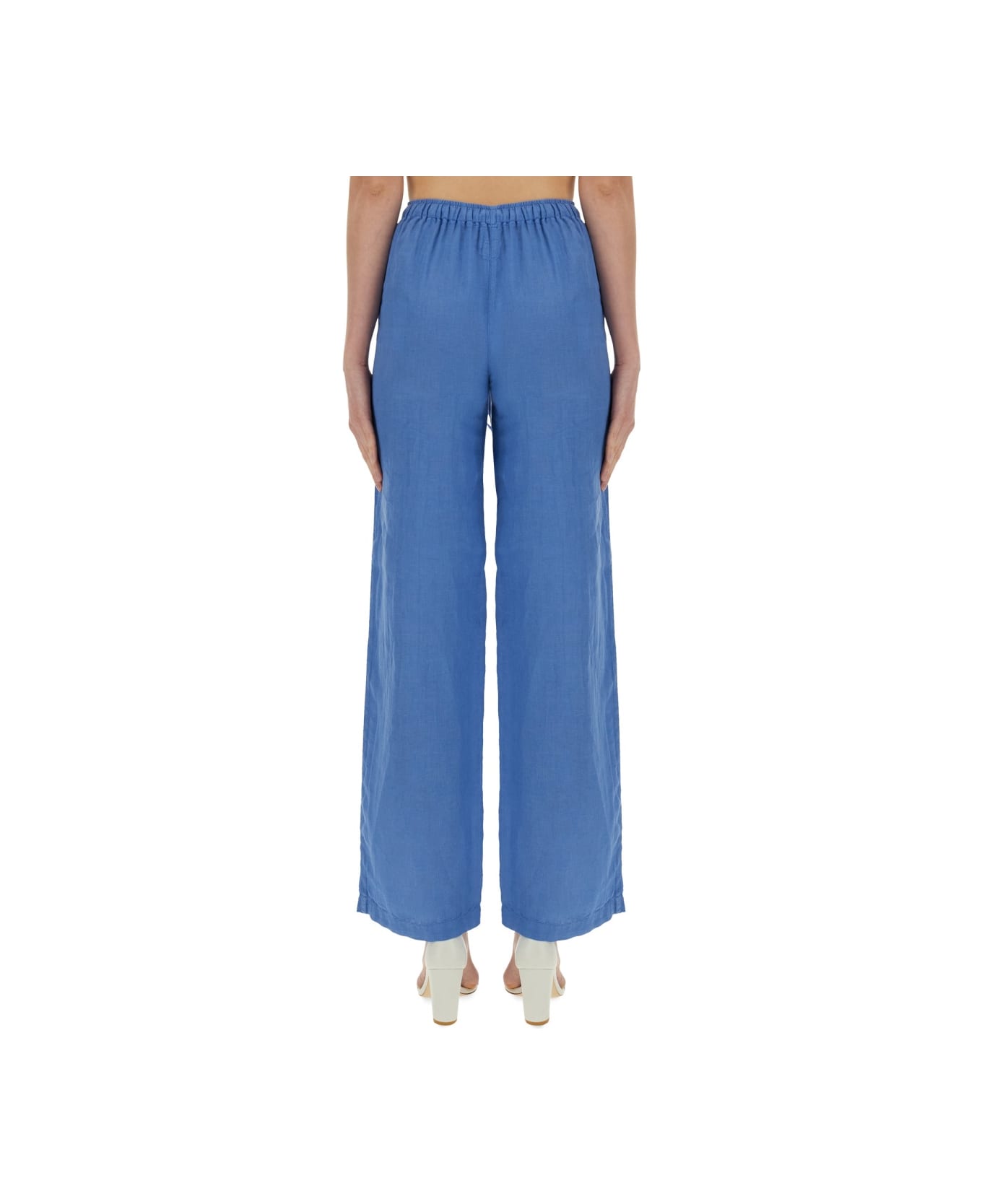 120% Lino Linen Pants - BLUE