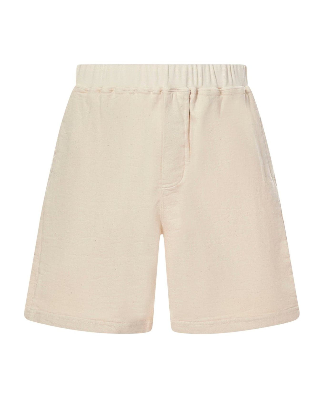 Dsquared2 Logo Embroidered Wide Leg Track Shorts - Beige