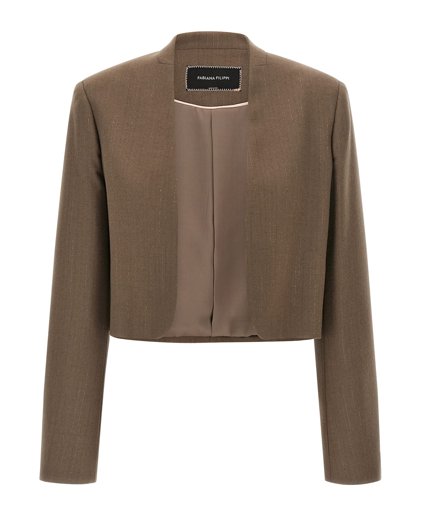Fabiana Filippi Bolero Blazer - Brown