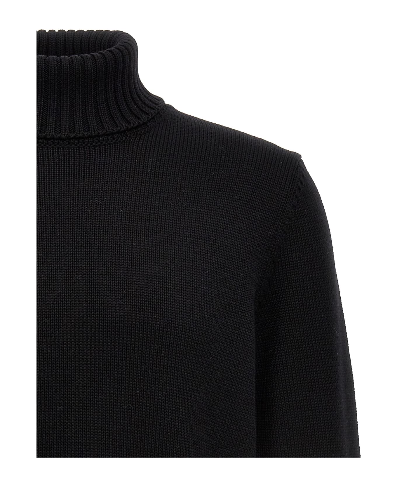 Zanone Turtle-neck Sweater - Black  