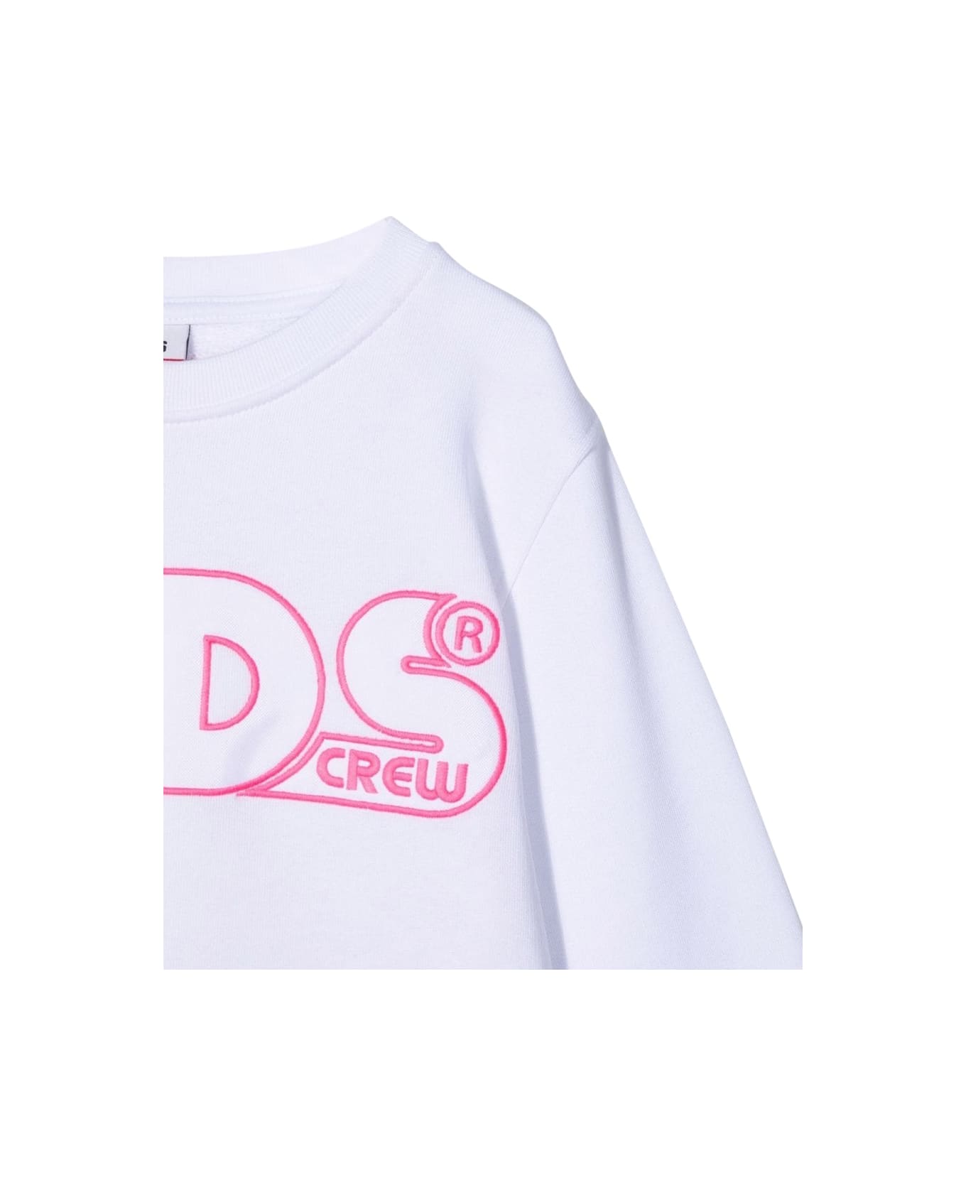 GCDS Sweatshirt Cropped Girl - WHITE