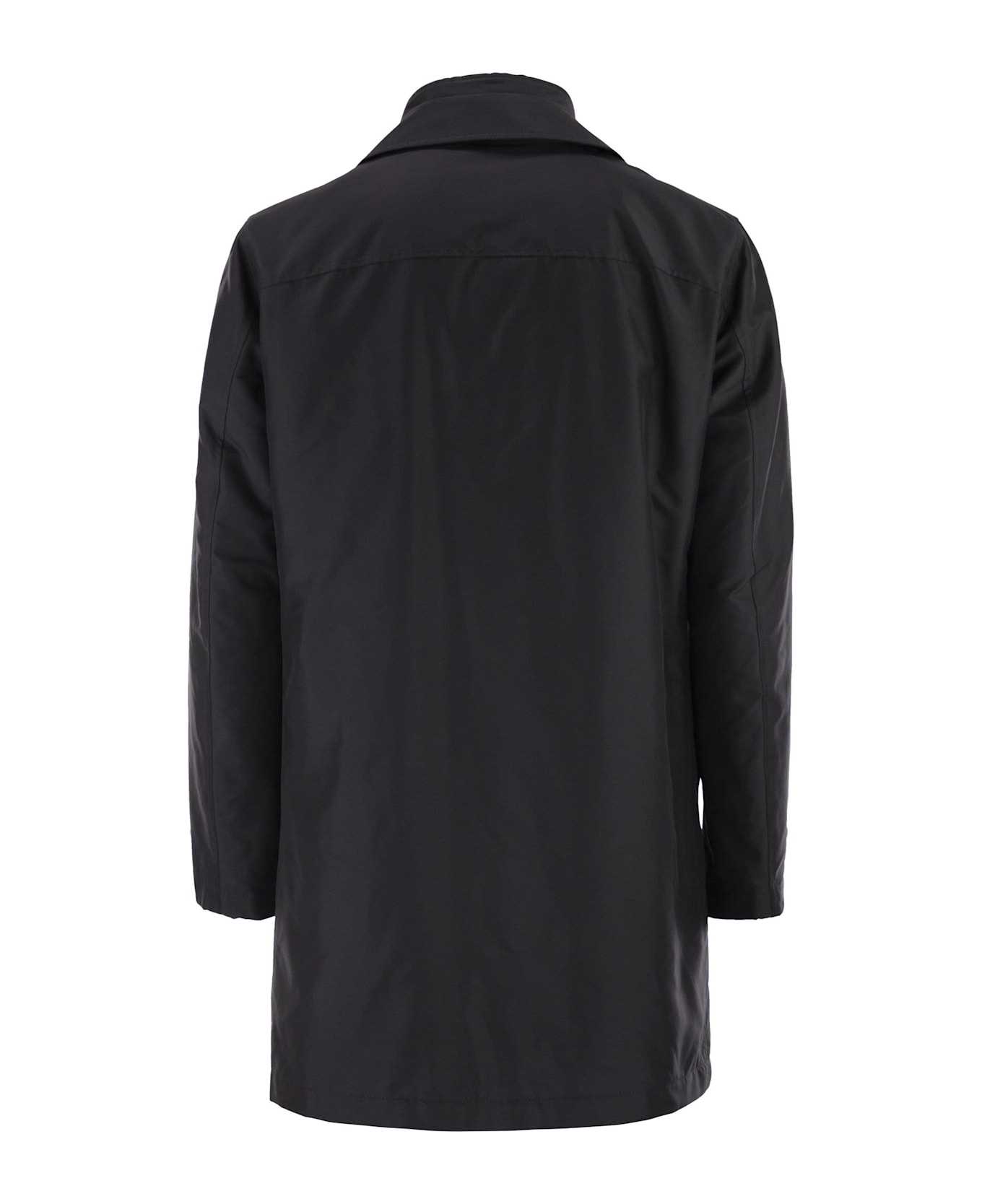 Fay Morning Coat In Technical Poplin - Baltic