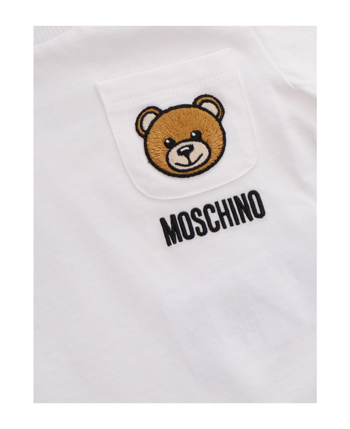 Moschino White T-shirt With Logo - WHITE シャツ