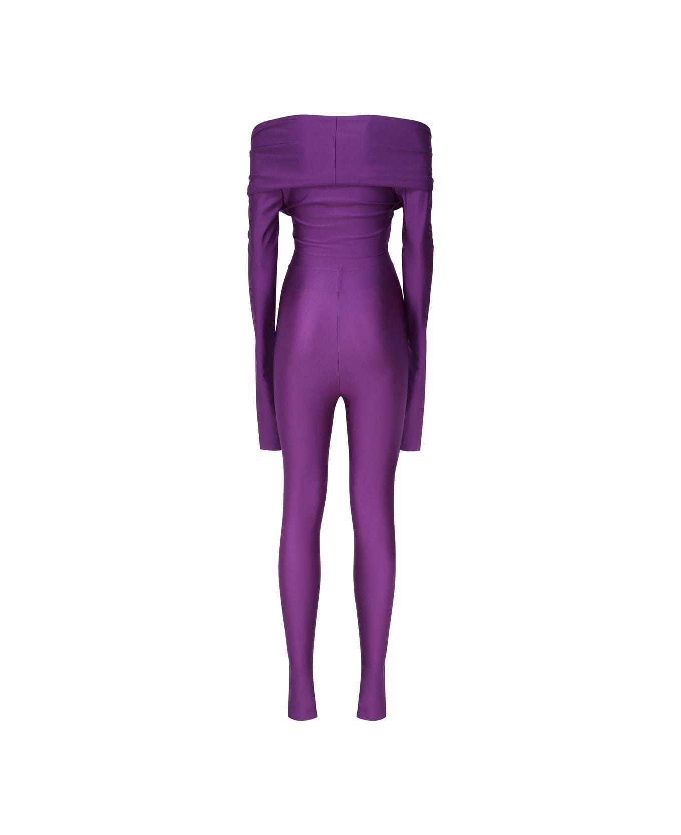 The Andamane Jumpsuit With Knotted Top - Purple