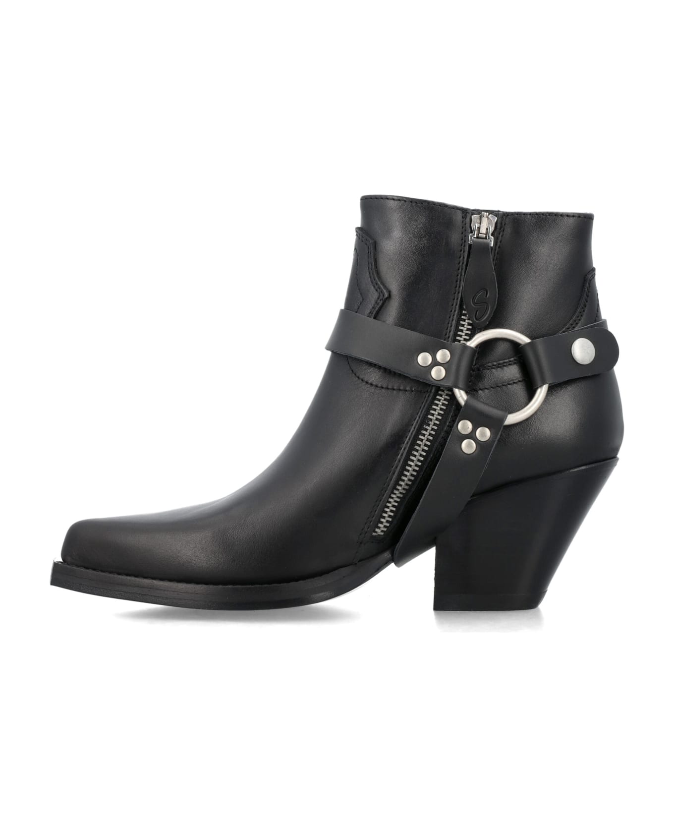 Sonora Jalapeno Belt Ankle Boots - BLACK ブーツ