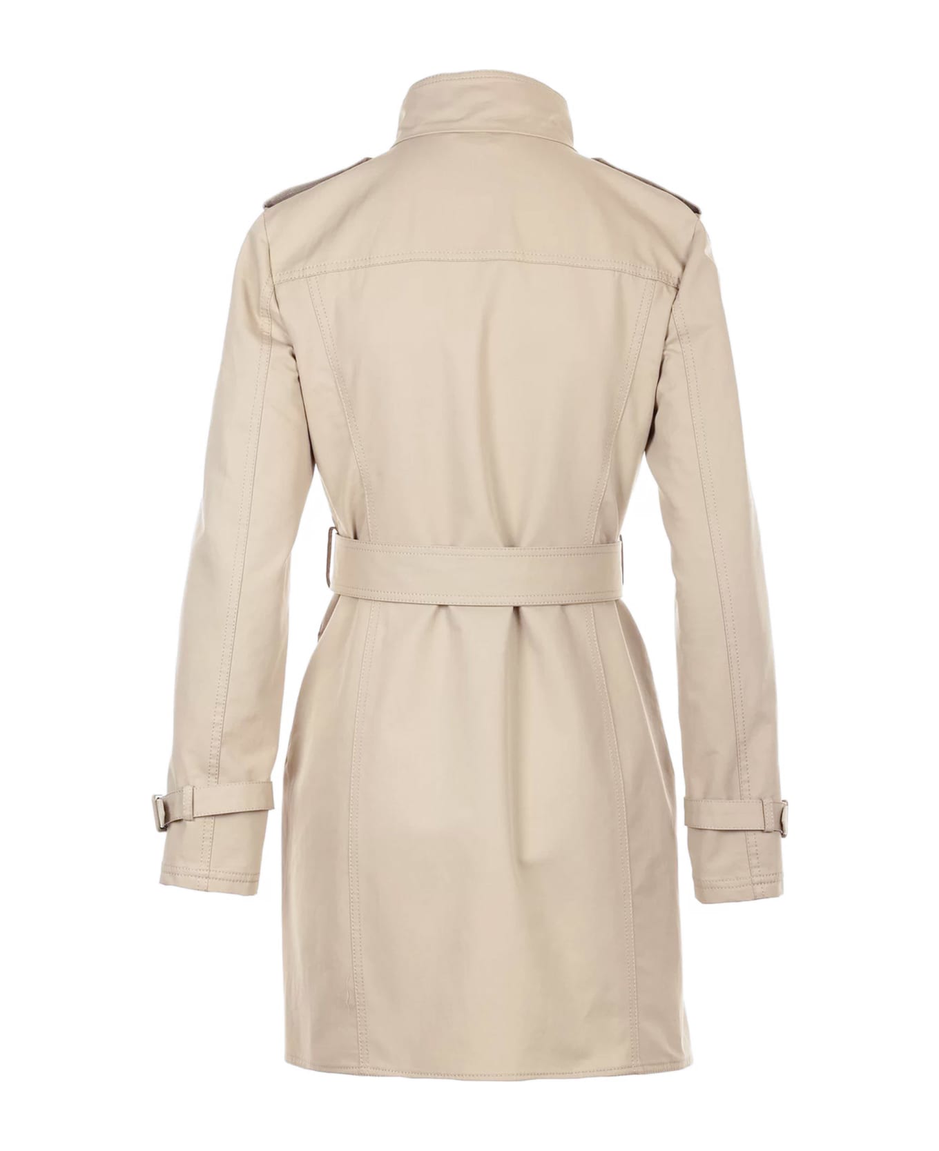 Fay Virginia Trench Coat In Cotton Twill - Beige