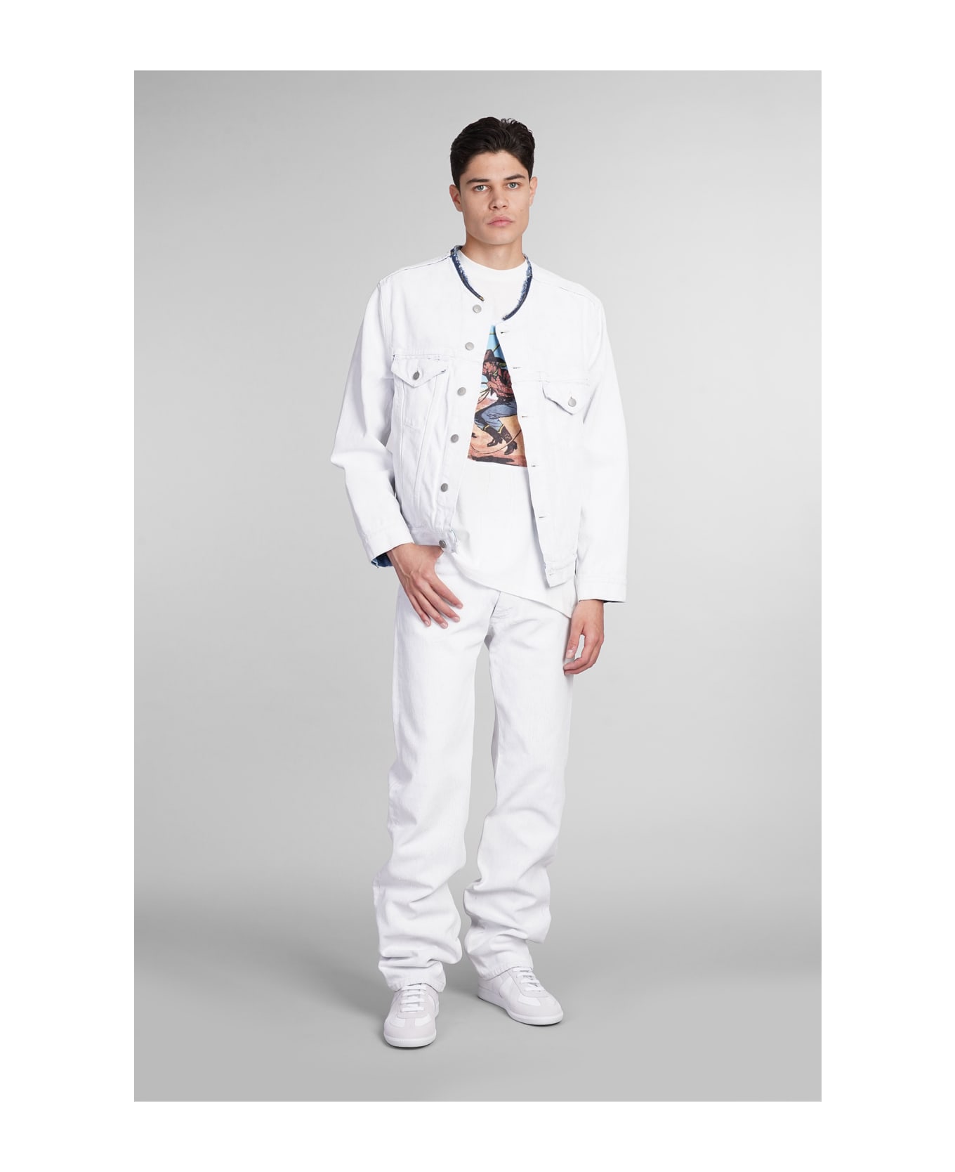 Maison Margiela Jeans In White Denim - white