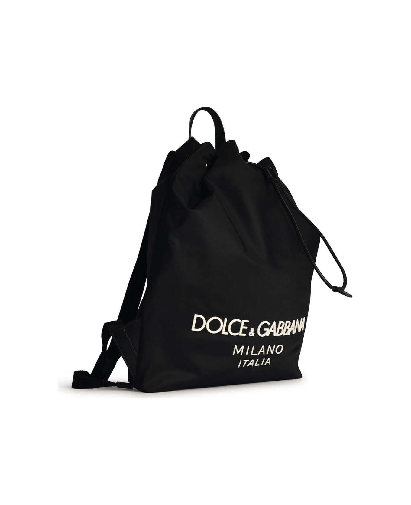 Dolce & Gabbana Black Nylon Backpack - Black