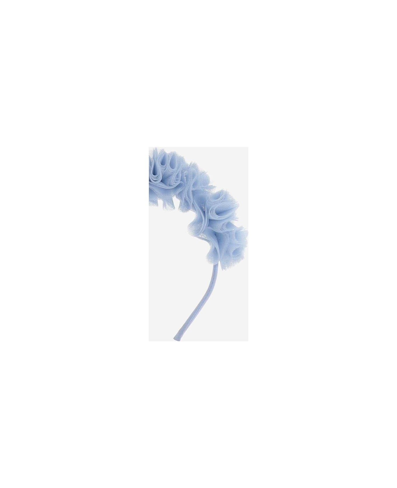 Il Gufo Tulle Headband - Clear Blue