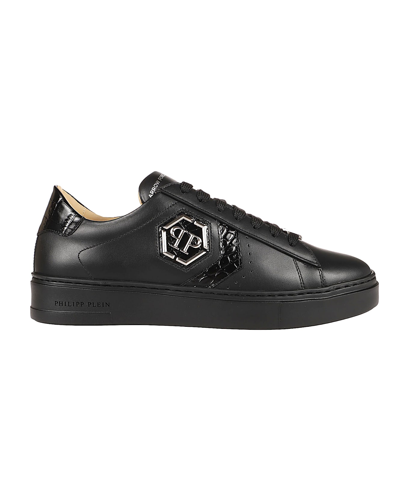 Philipp Plein Hexagon Low Top Sneakers - Black/black