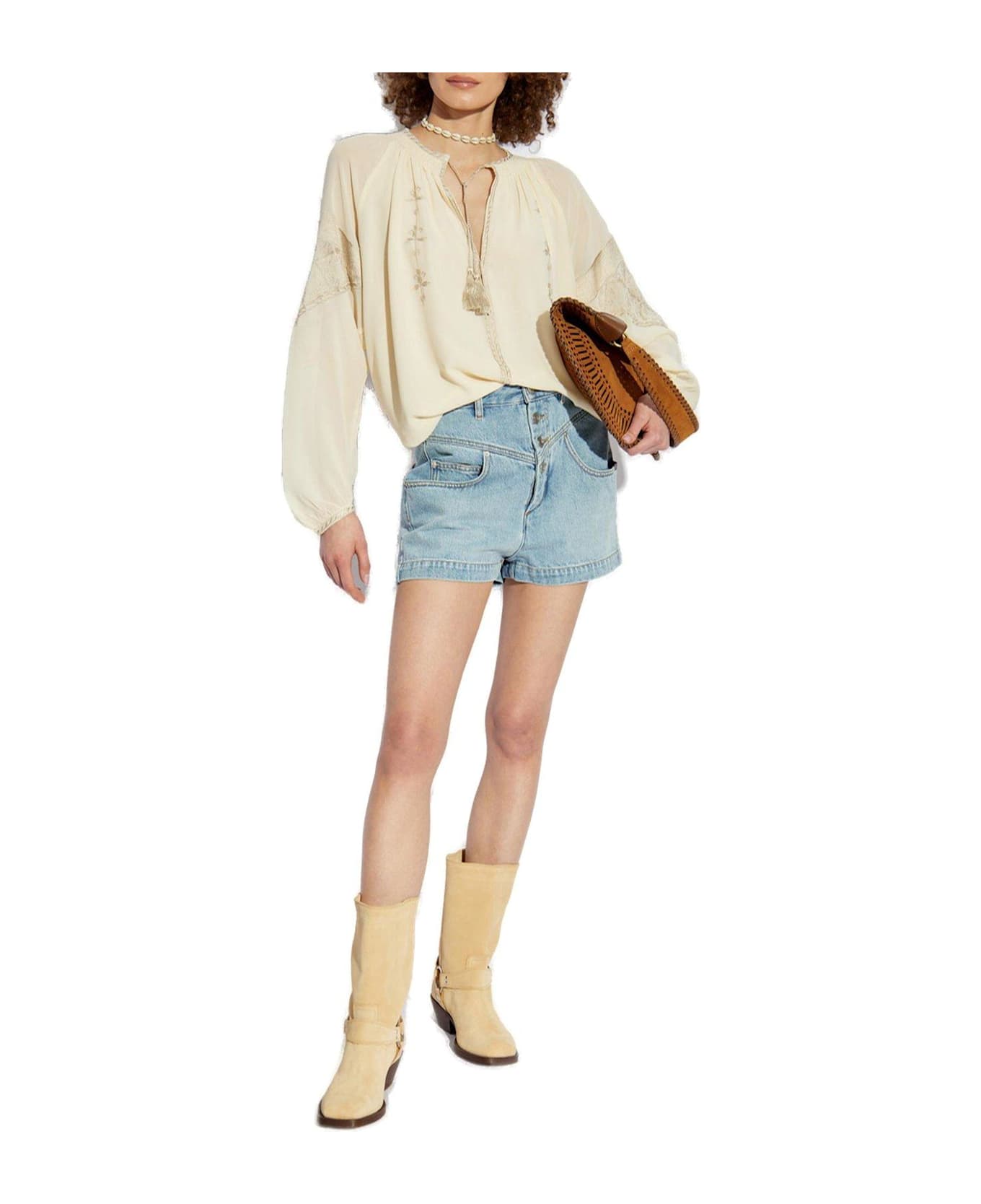 Isabel Marant Oris Long-sleeved Top - beige