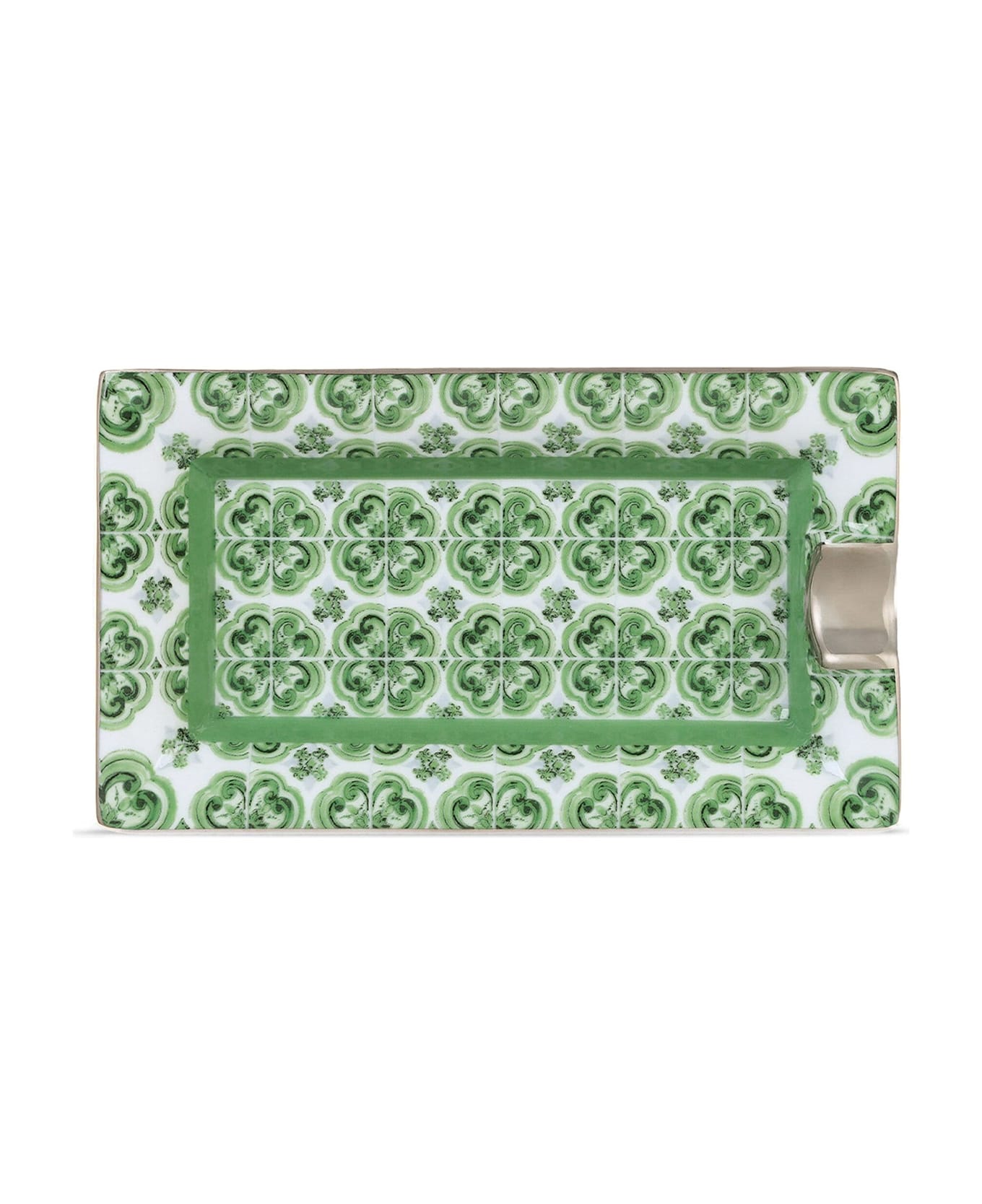 Dolce & Gabbana Posacenere Maiolica - Bianco e Verde