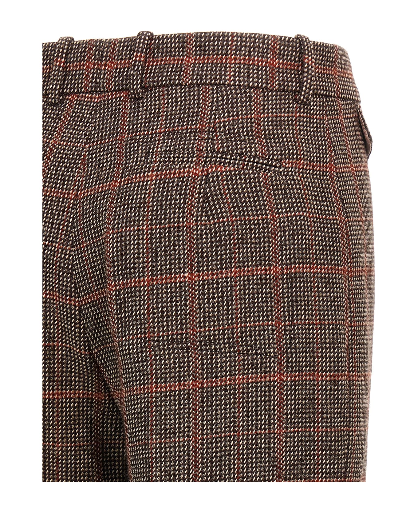Chloé Check Wool Pants - BROWNBEIGE1
