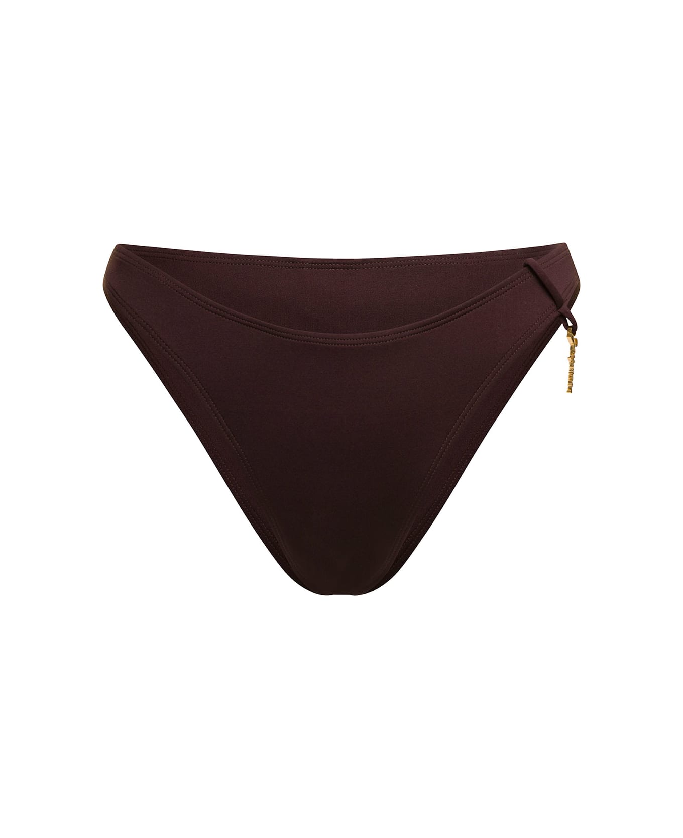 Jacquemus 'le Bas De Maillot Signature' Brown Bikini Bottom In Recycled Polyester Woman - Brown
